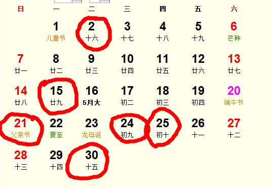 2015年6月求子吉日