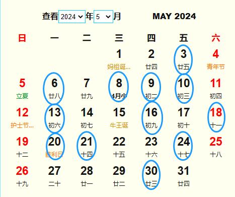 2024年5月安葬黃道吉日 適合2024年5月安葬的好日子